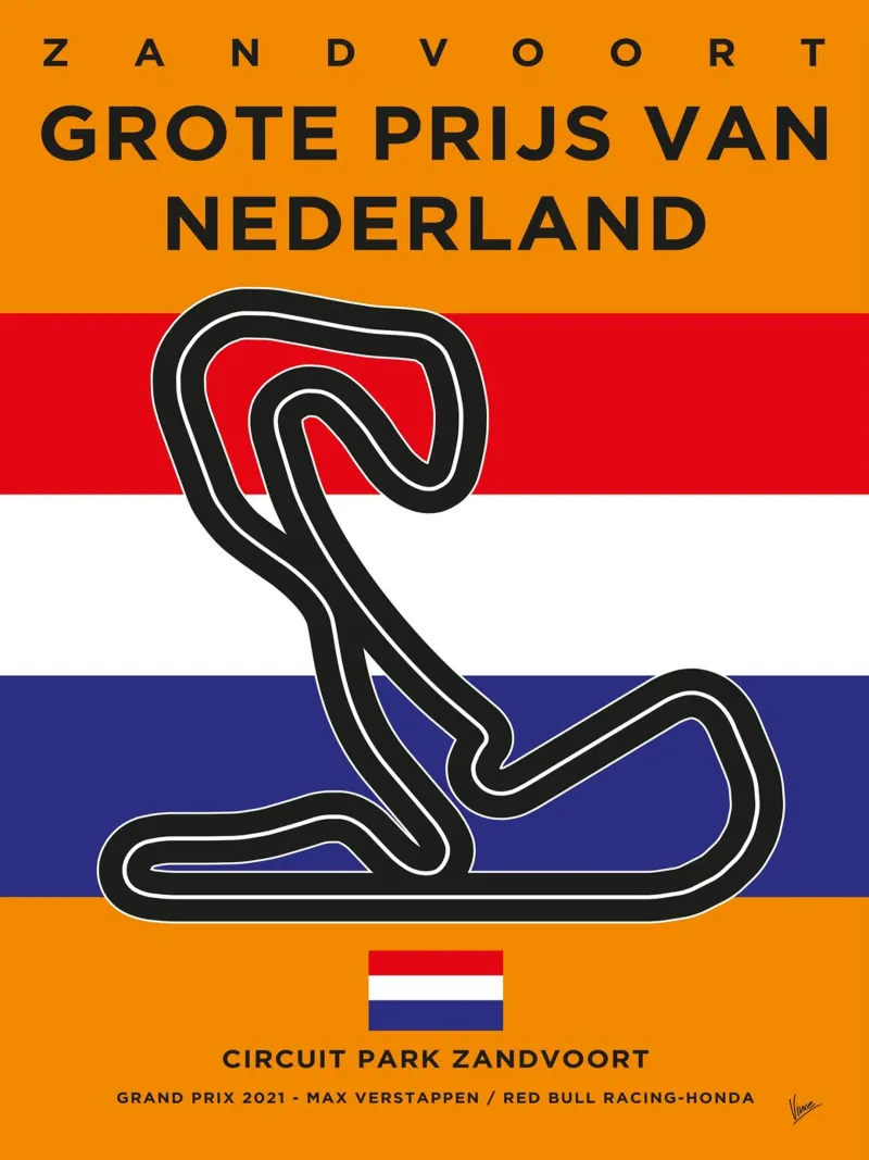 2021 F1 ZANDVOORT 2021 Race Track pellicola backlit da Formula Art