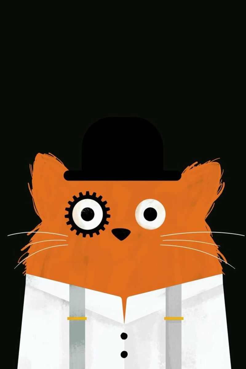 Cat - Clockwork pellicola backlit da Doozal
