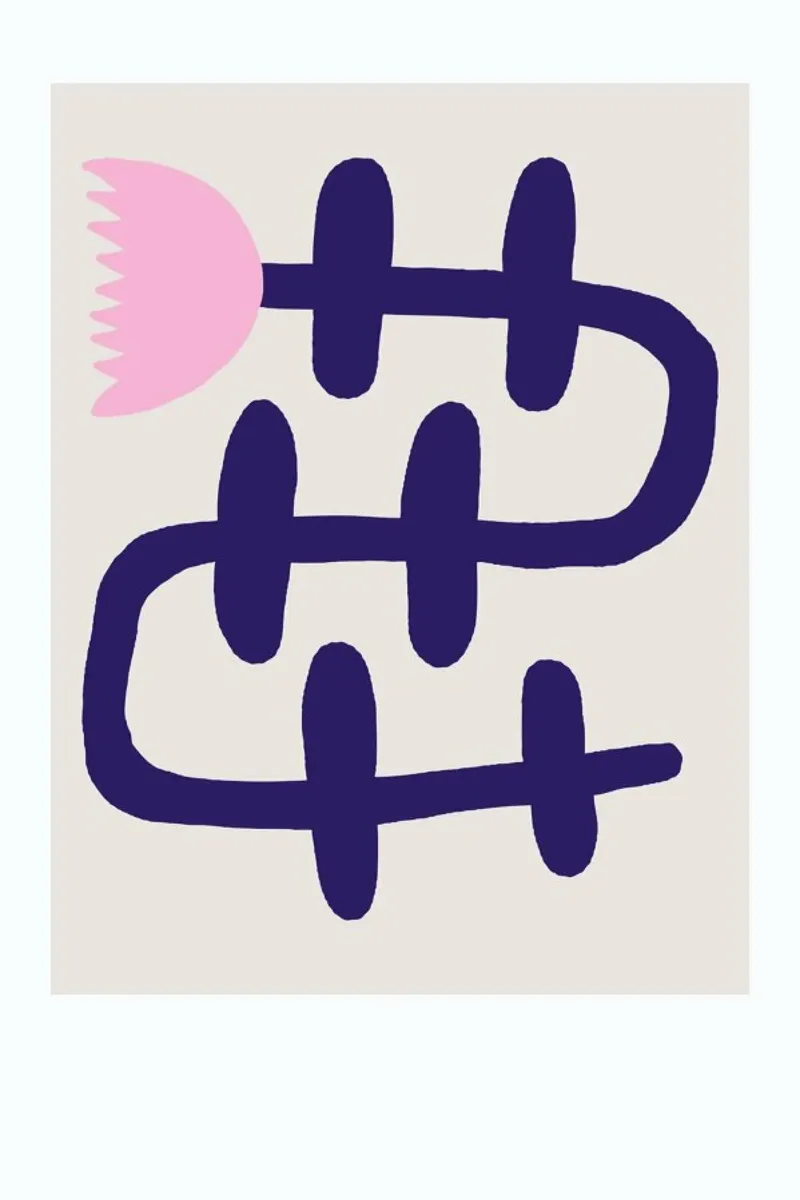 Flowery No. 8 poster con telaio in legno da typealive