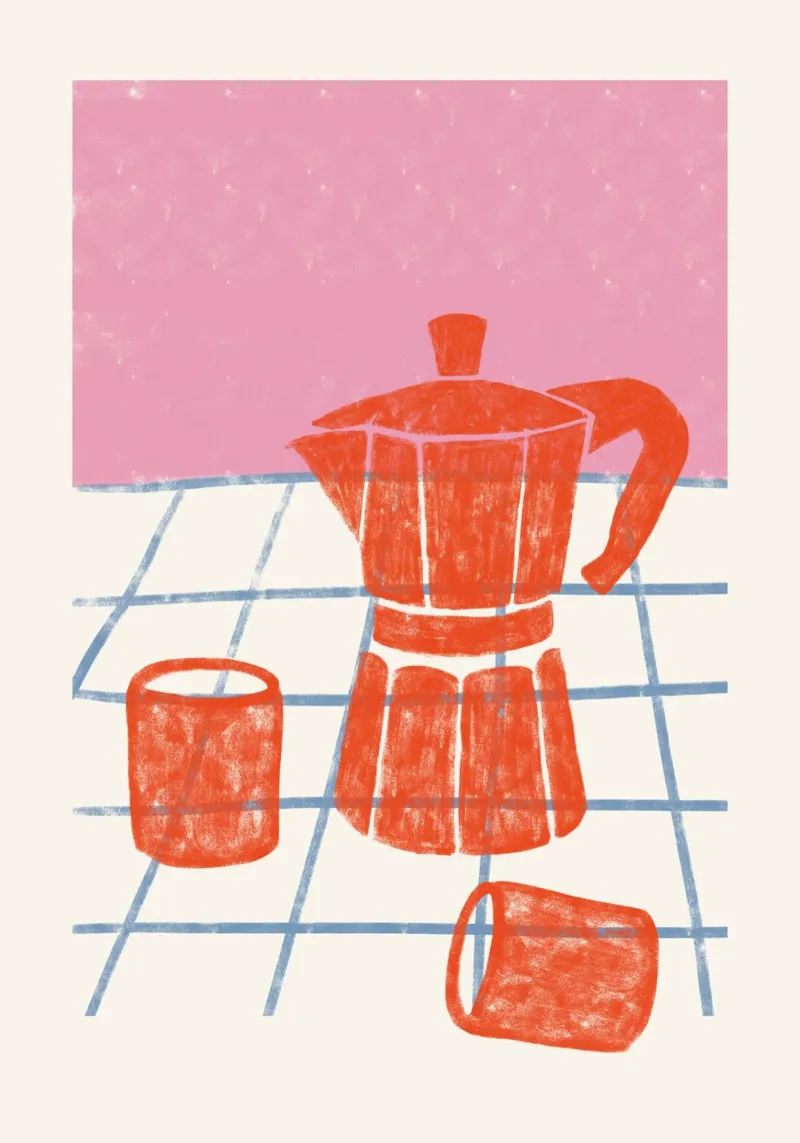 TEMPO DEL CAFFÈ poster con telaio in plastica da Pictufy Sun & Spirit