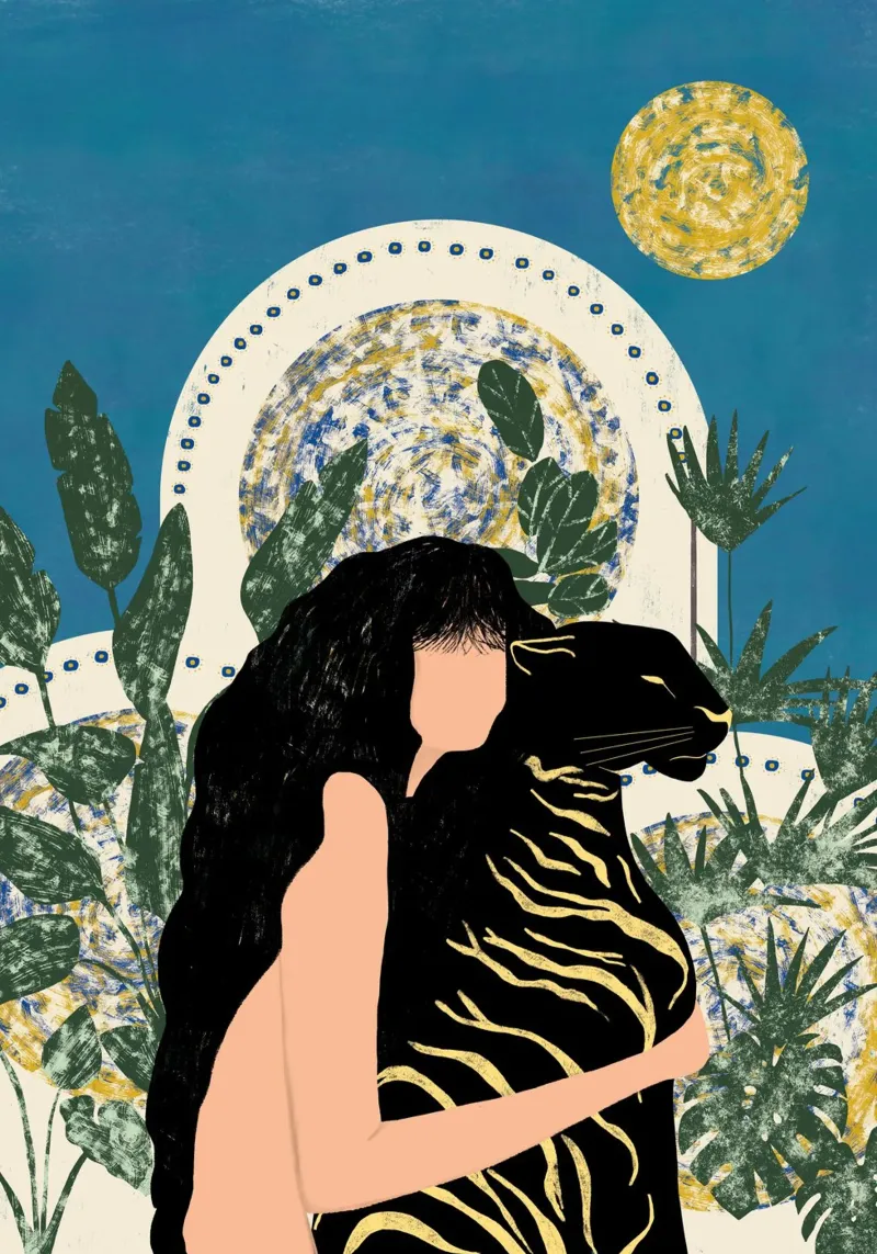 SELVAGGIO E NUDO poster con telaio in legno da Pictufy Sun & Spirit