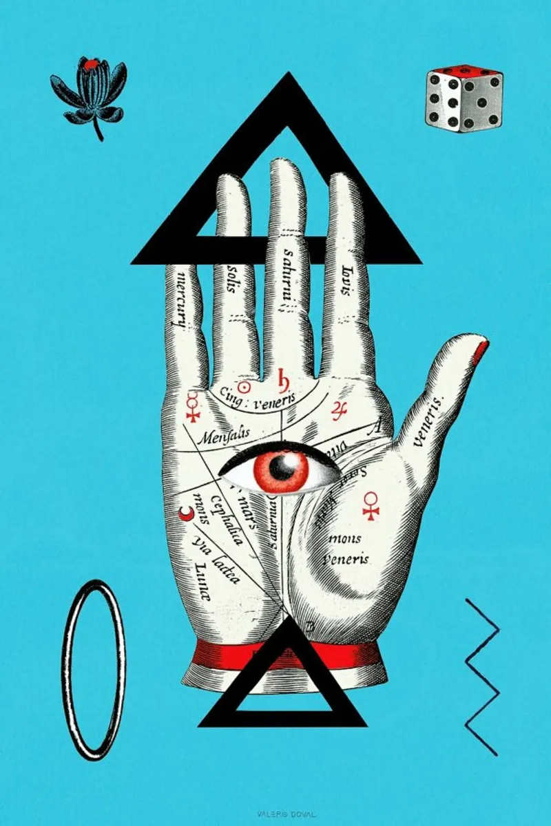 The Palm Reader Tarot Card carta hahnemühle da Kolorama