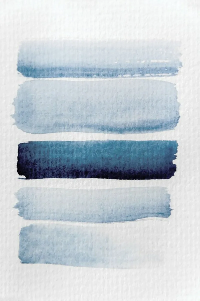 Aquarelle Meets Pencil - Stripes canvas van Studio Nahili