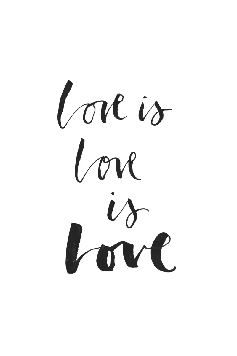 Love White canvas by Klaus with K