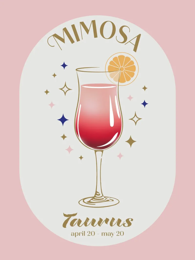 Mimosa Cocktail Sternzeichen Hahnemühle von cafelab