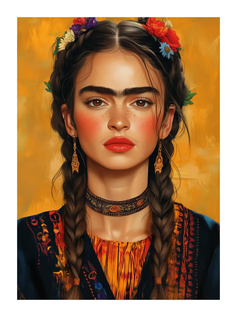 Frida, fuoco e luce carta hahnemühle da Glitch & Glam