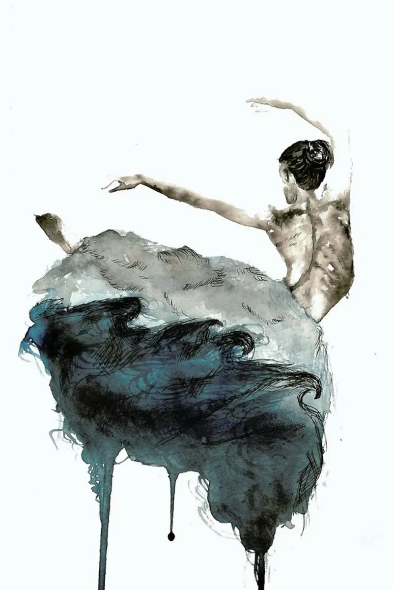 Ballerina poster con telaio in alluminio da Larissa van der Laan