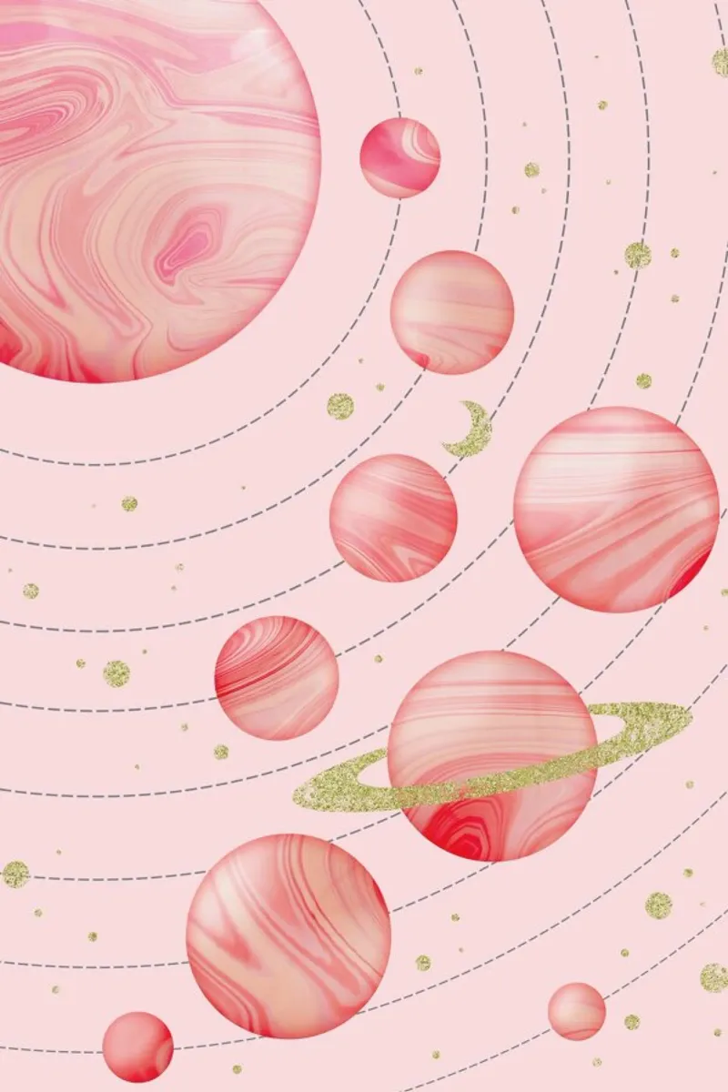 Pink Solar System pellicola backlit da cafelab