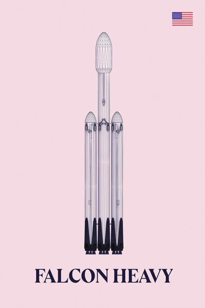 Falcon Heavy 3 pellicola backlit da Marc Schulthess