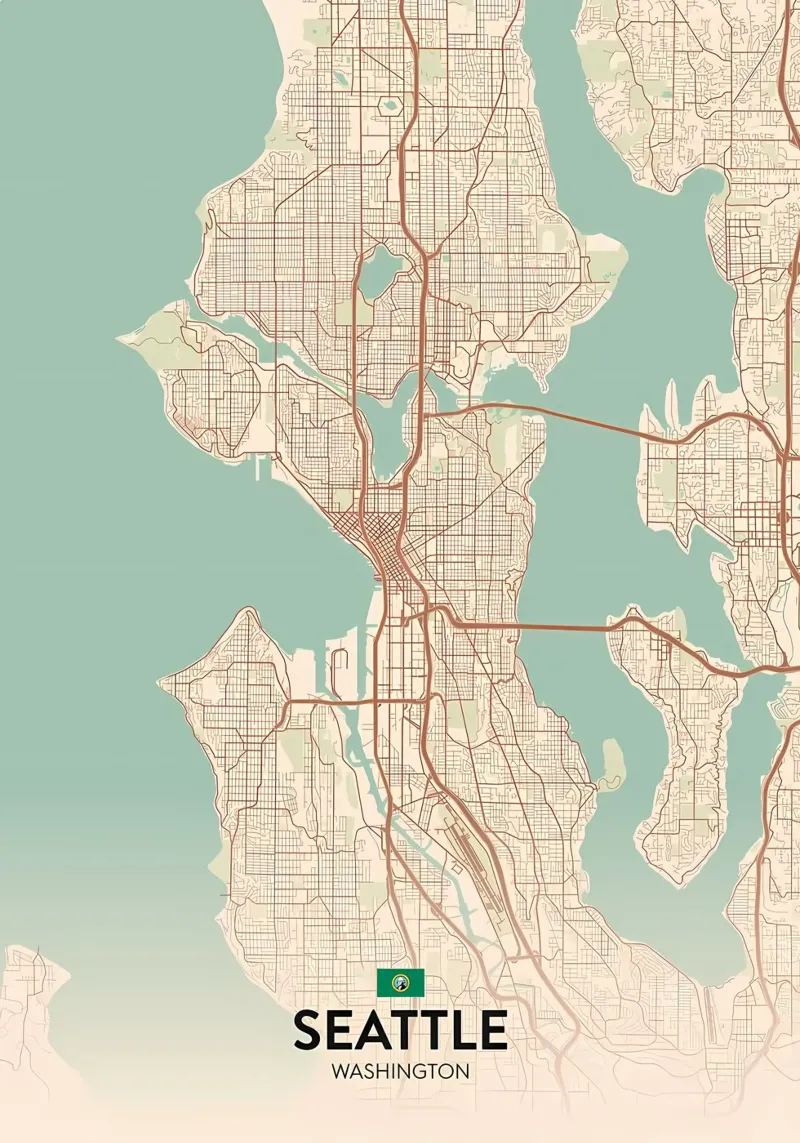 Seattle WA canvas by Jacob W MICKELSON