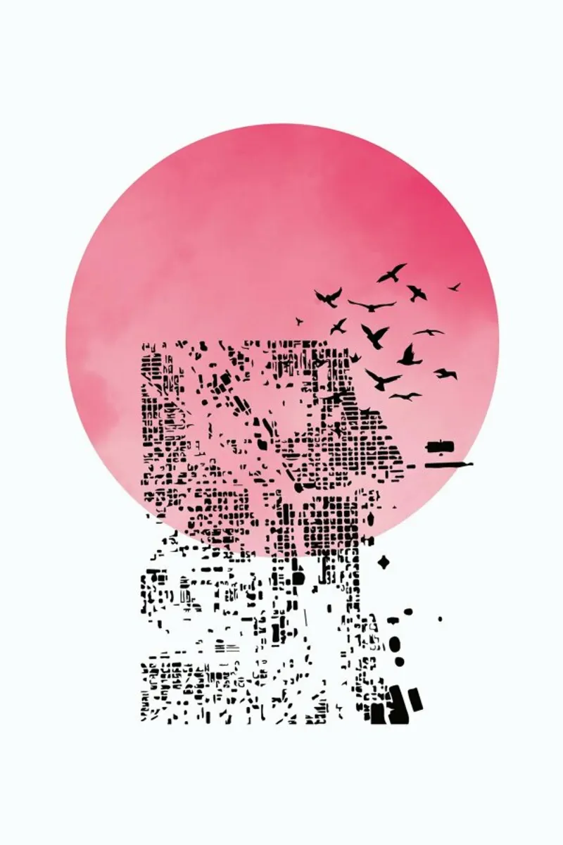 Shadow poster con telaio in legno da Nordic Creators