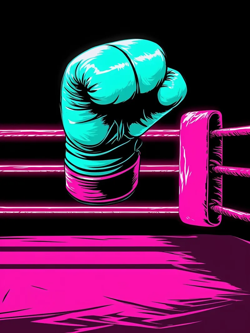 Boxe - Pop Art pellicola backlit da ColorCrash Gallery