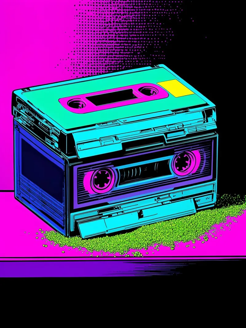 Nastro a cassetta - Pop Art plexiglass da ColorCrash Gallery