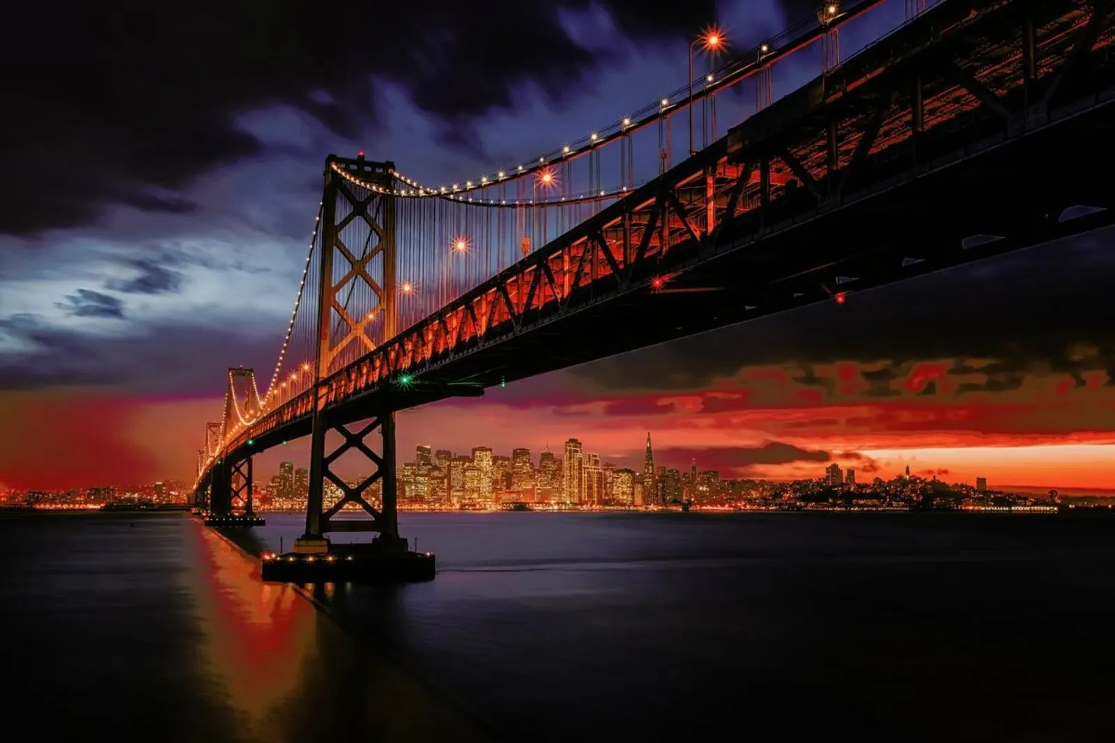 Fire over San Francisco plexiglass da Pictufy