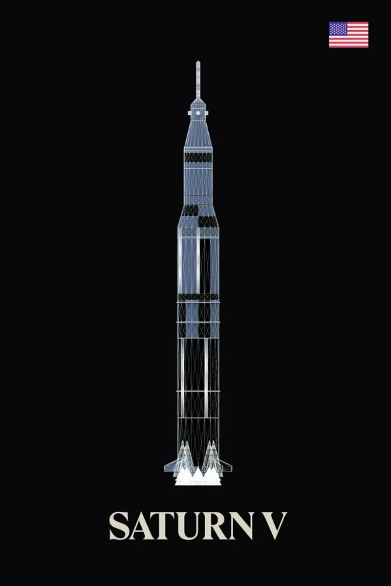 Saturn V pellicola backlit da Marc Schulthess