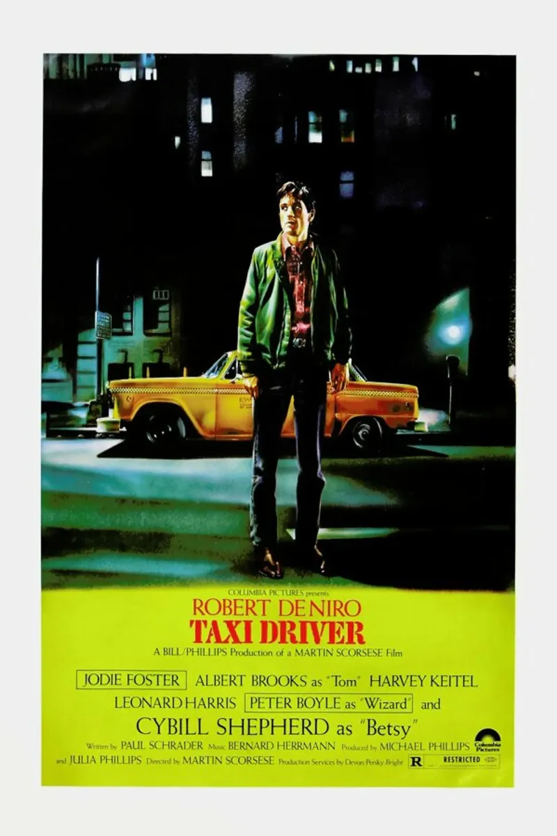 ‘Taxi Driver’ Retro Movie Poster pellicola backlit da Gallery Print and Art Limited