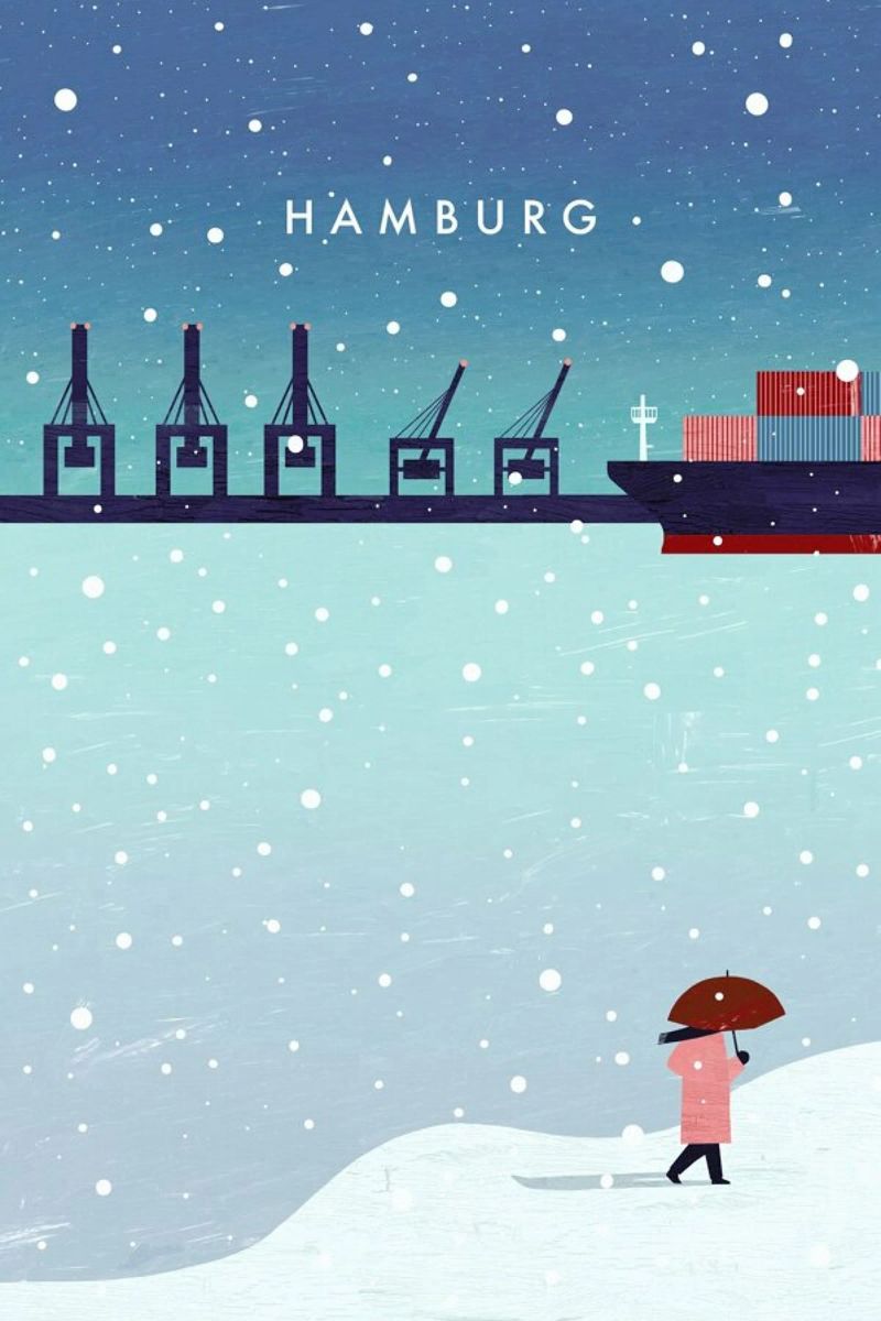 Hamburg Im Winter Poster von Katinka Reinke
