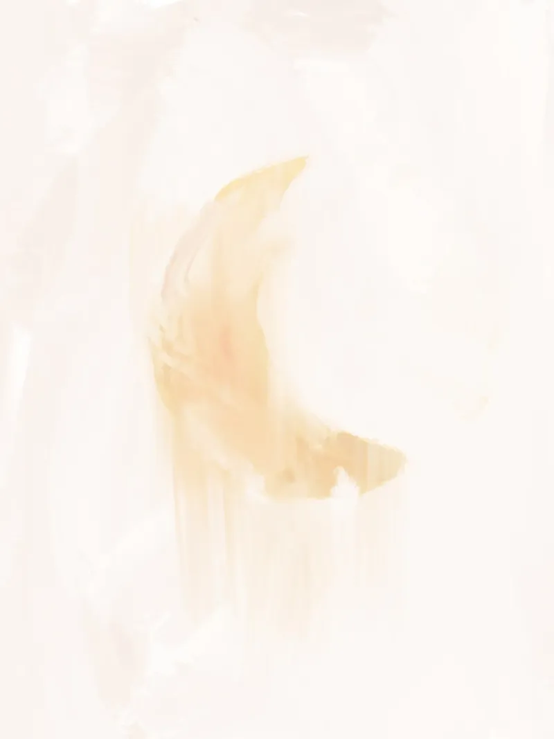 Dromerig Boho Kust Abstract Halve Maan Wit Schilderij canvas van This Wild Soul - Illustration