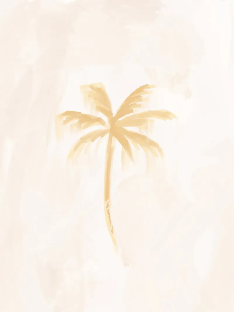Dreamy Coastal Boho Abstract Coconut Palm Tree Island Vibes pellicola backlit da This Wild Soul - Illustration