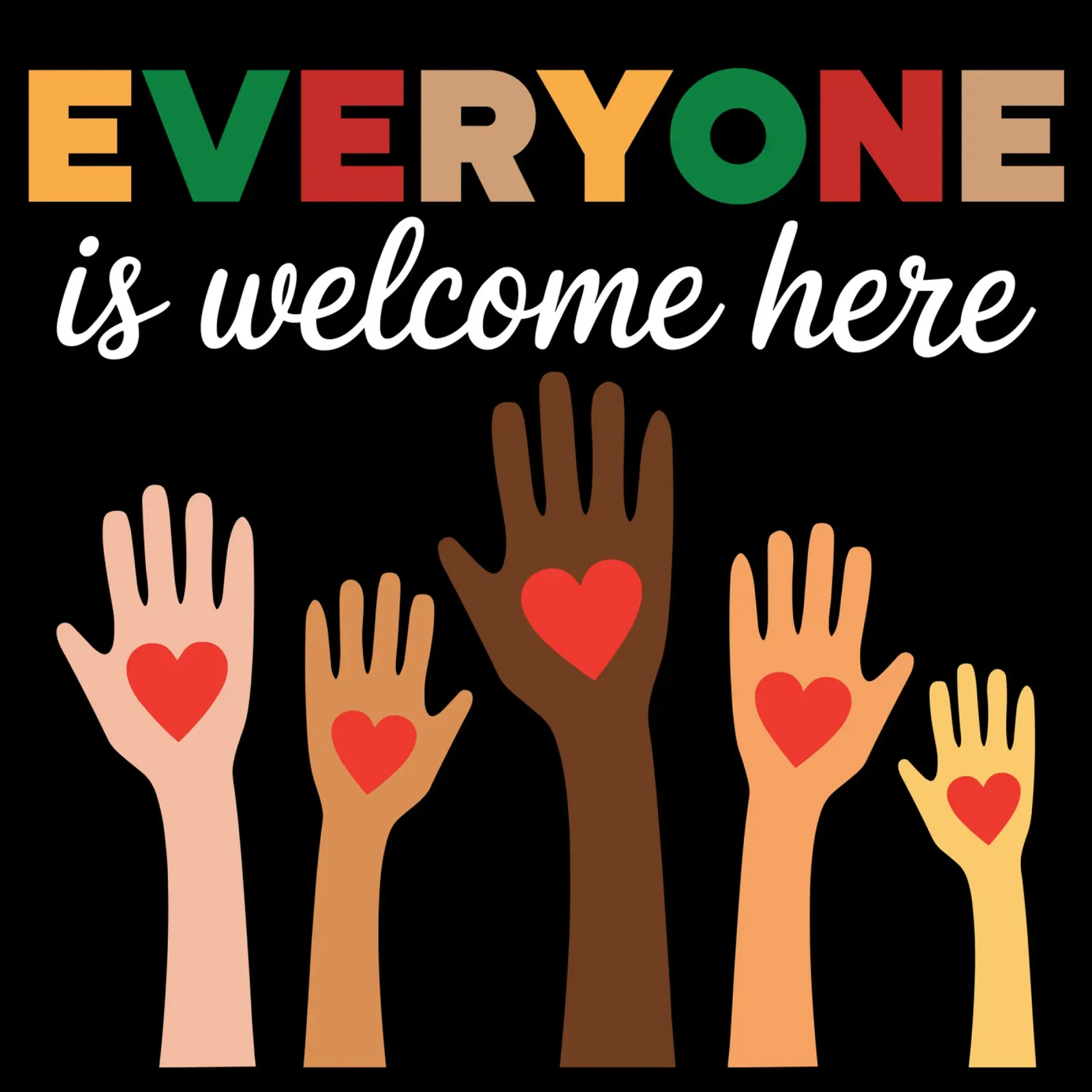 Everyone Is Welcome Here V12 hahnemühle by heatherloulin