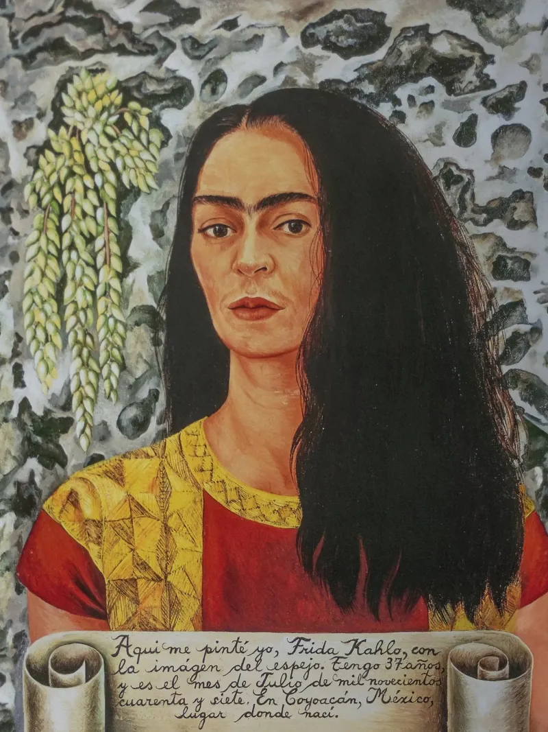 Frida Kahlo, con i capelli sciolti pellicola backlit da Carinaprint