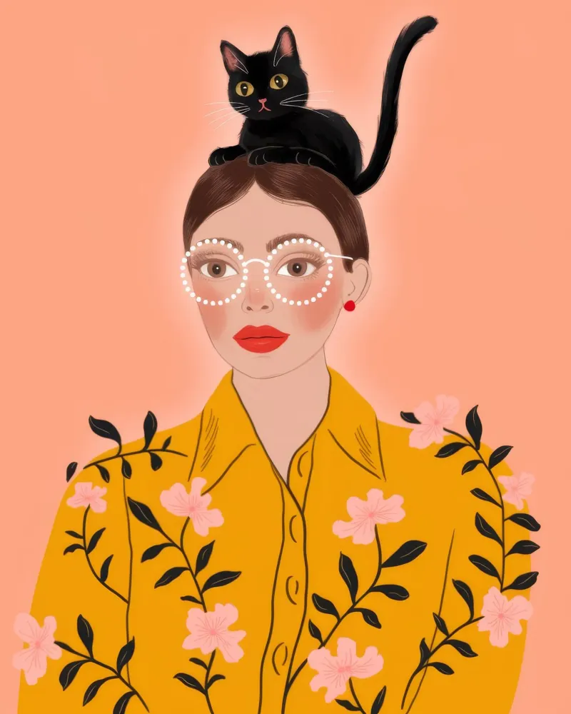 Playful Cat Delight canvas by Color Oblivion