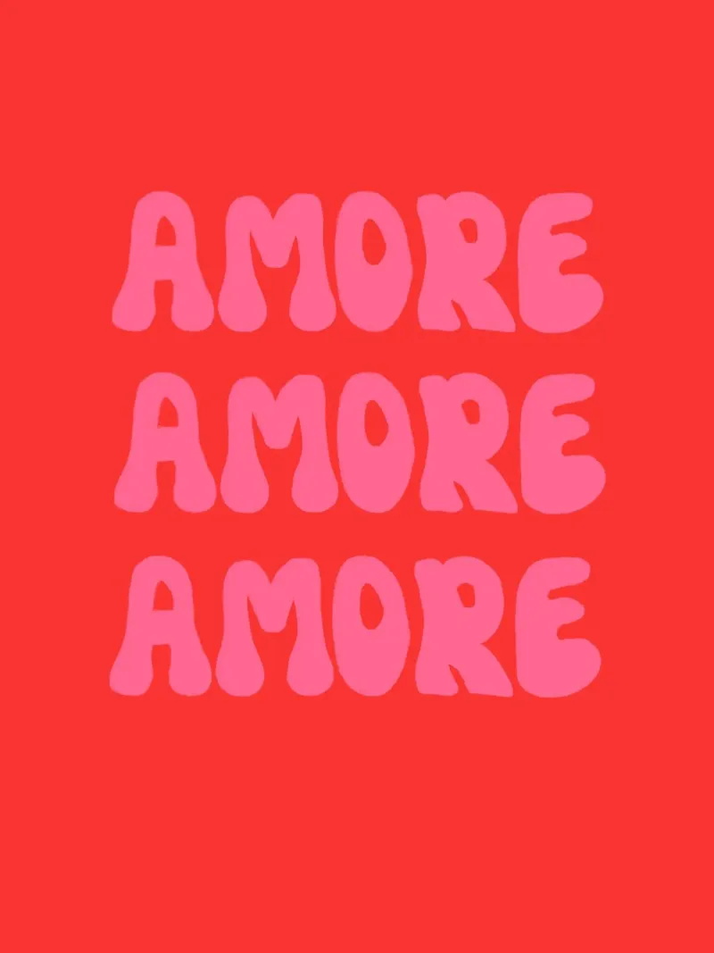 Amore Retro Pink Rot carta hahnemühle da Alisa Knöß