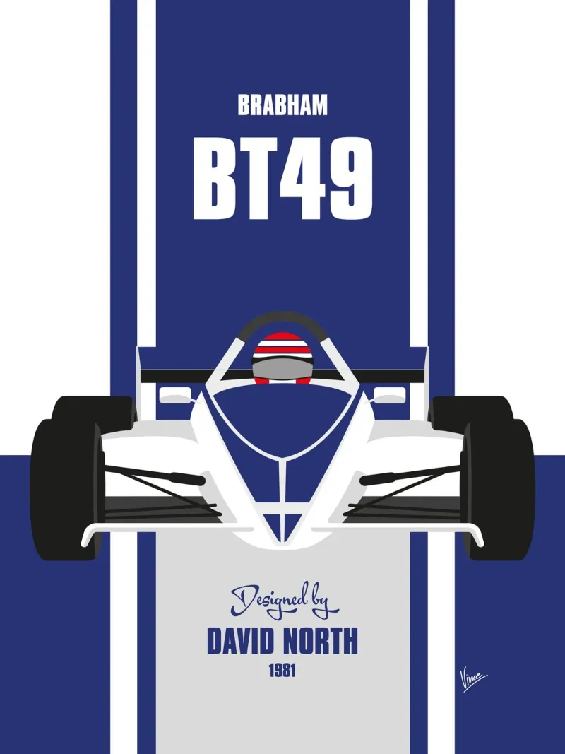 1981 Brabham BT49C pellicola backlit da Formula Art