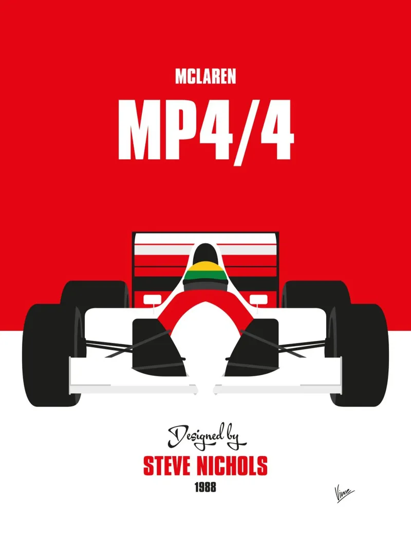 1988 McLaren MP4-4 pellicola backlit da Formula Art