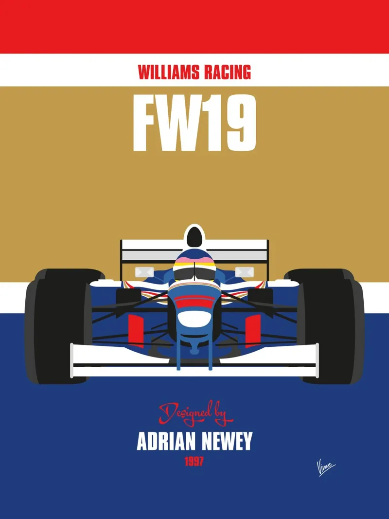 1997 Williams FW19 pellicola backlit da Formula Art