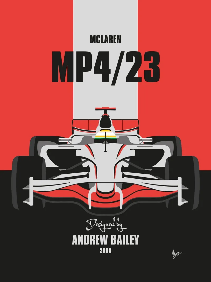 2008 McLaren MP4-23 plexiglass da Formula Art