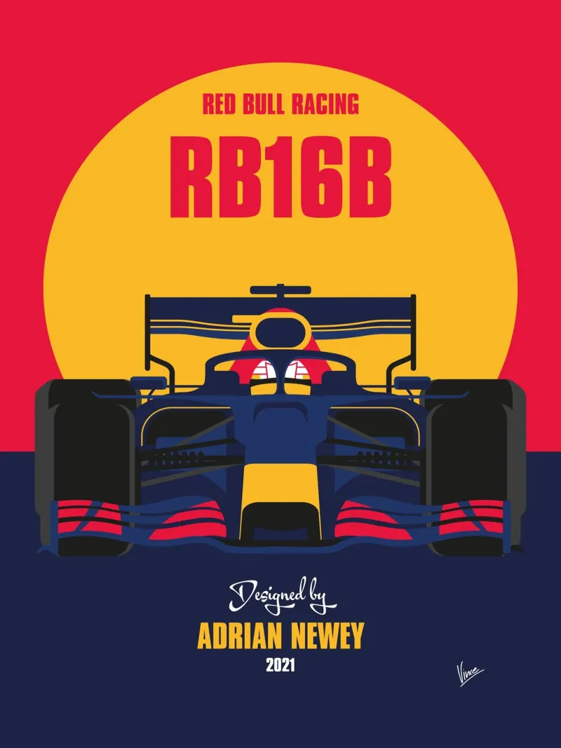 2021 Red Bull Racing RB16B pellicola backlit da Formula Art