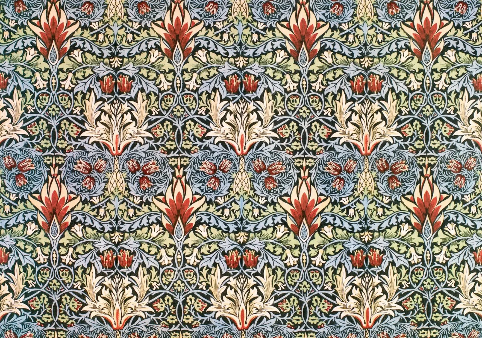 William Morris - Modello a fiori plexiglass da Second Canvas