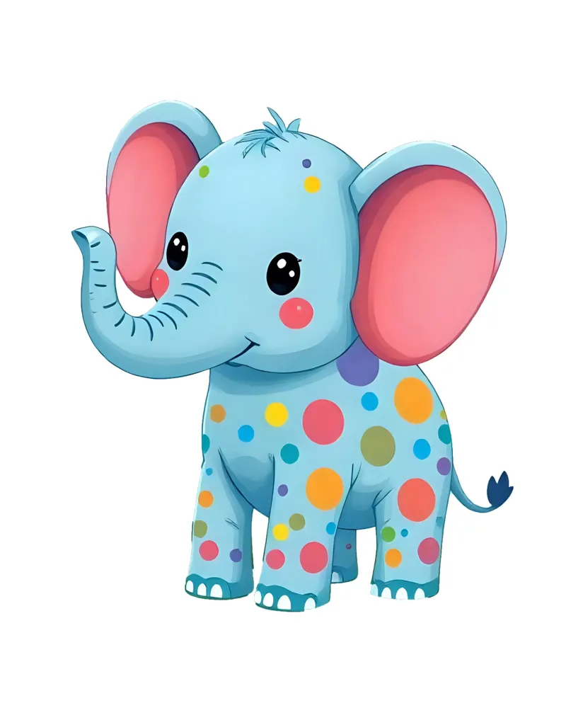 Elefante_4a poster con telaio in legno da Tierisch bunt by LK