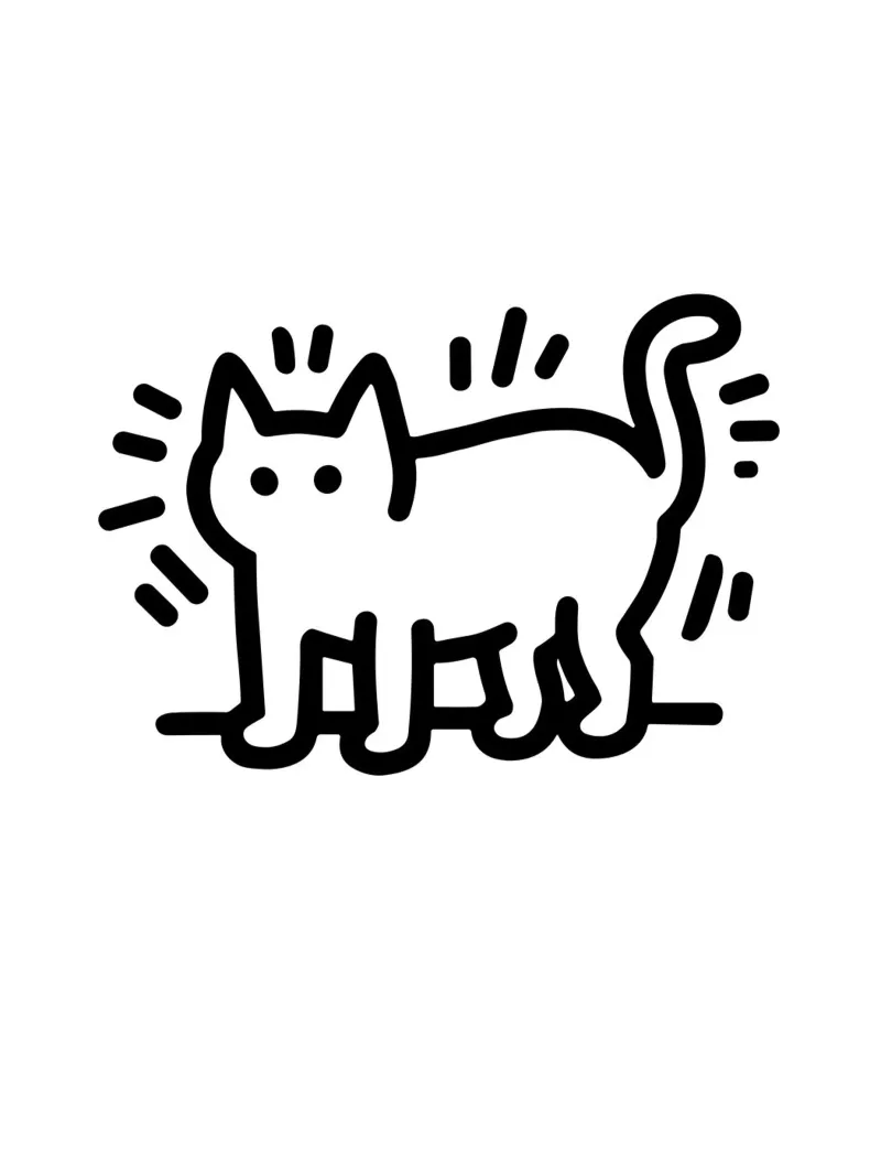 Cat in lines poster da edsonramosart