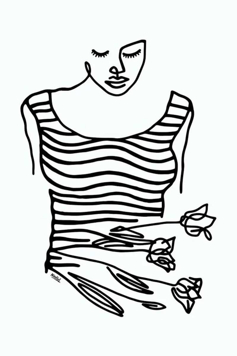 I Feel Like a Flower poster con telaio in alluminio da Ninhol
