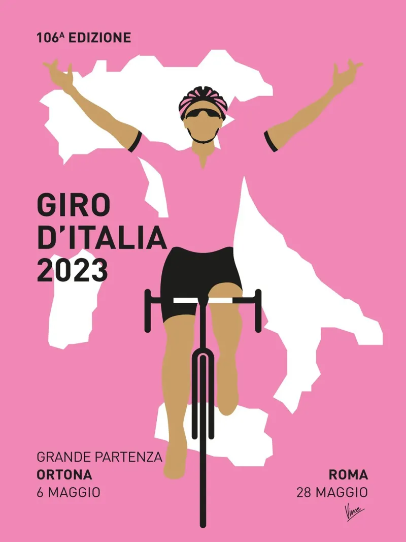 GIRO DITALIA POSTER 2023 poster da Cycling Art
