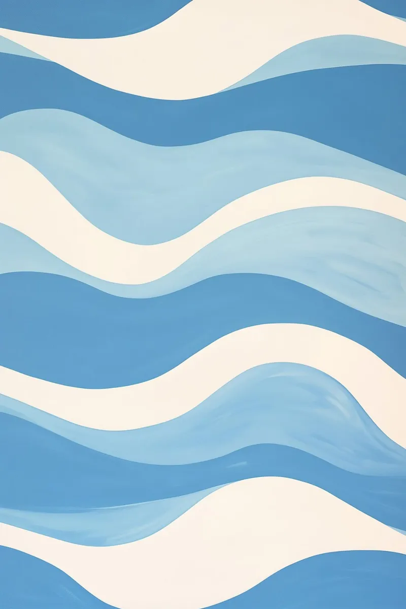 Onde oceaniche marittime poster con telaio in plastica da Carinaprint