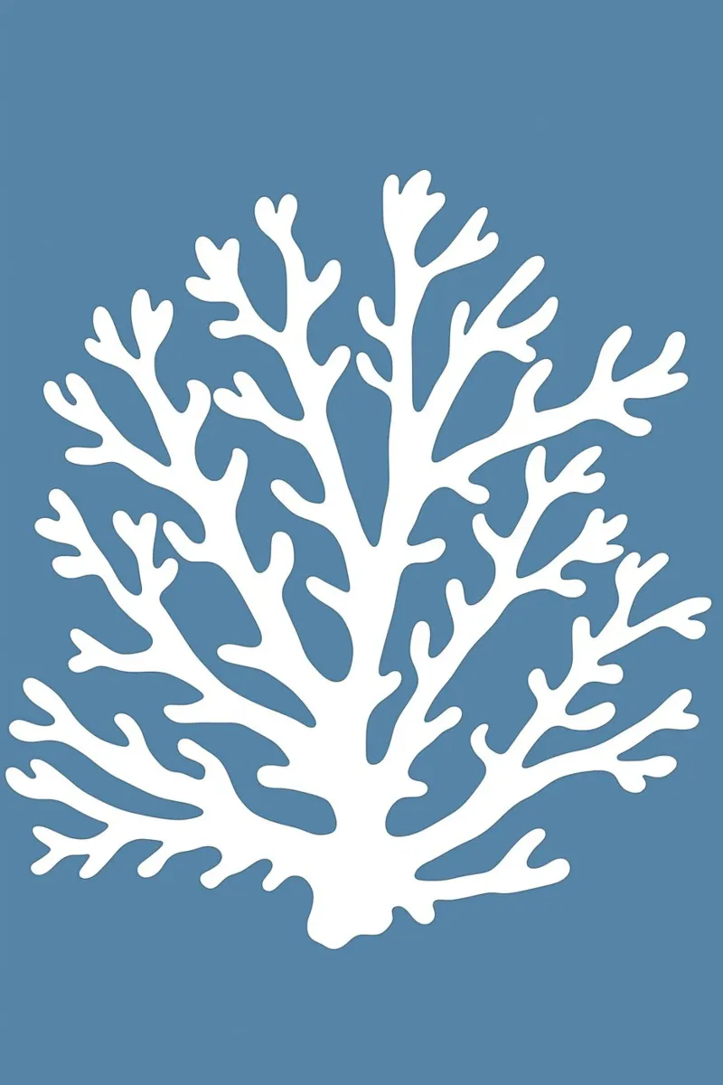 Blauw koraalrif hahnemühle van Carinaprint