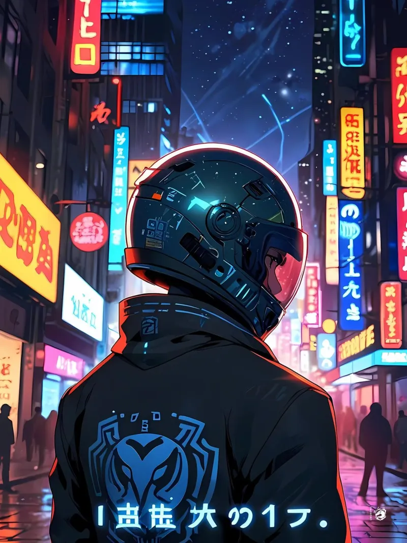 Neon urbano per motociclisti poster da LM2KONE