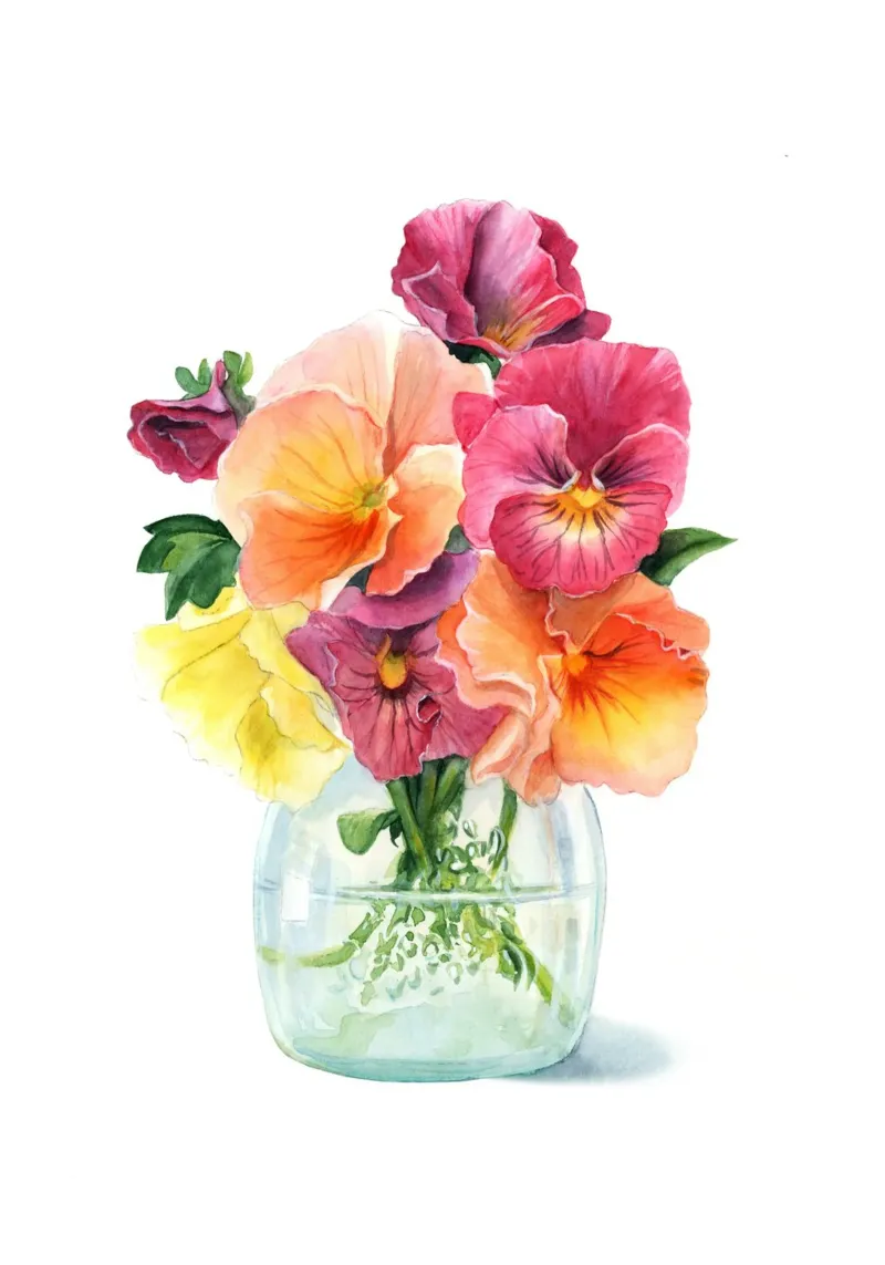 Bouquet di viole alluminio dibond da DoroKaiser