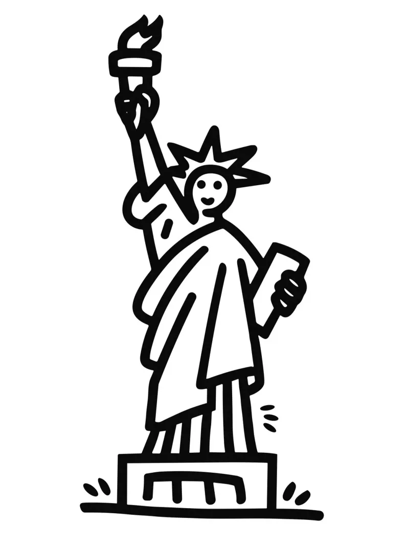 Statue of Liberty draw pellicola backlit da ramosashop