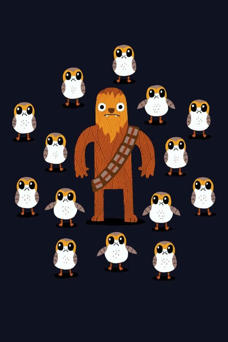 Chewy And Friends poster con telaio in alluminio da DinoMike