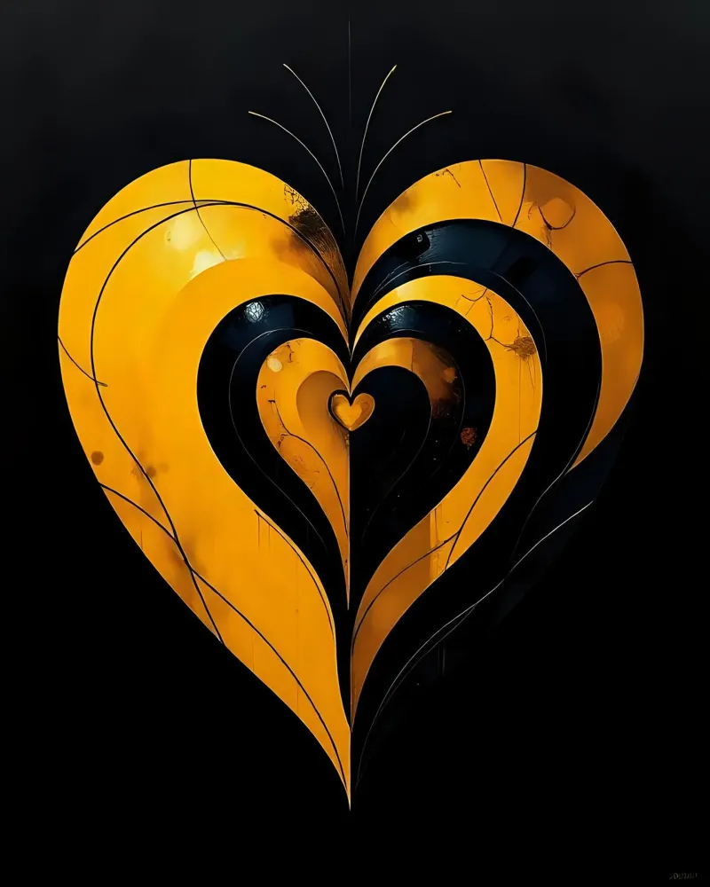 Cuore_3 pellicola backlit da schwarz-gelb by LK