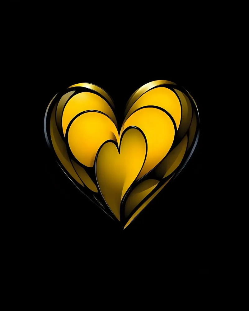 Cuore_4 pellicola backlit da schwarz-gelb by LK