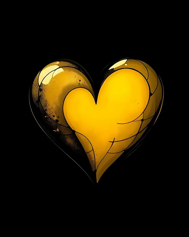 Cuore_6 pellicola backlit da schwarz-gelb by LK