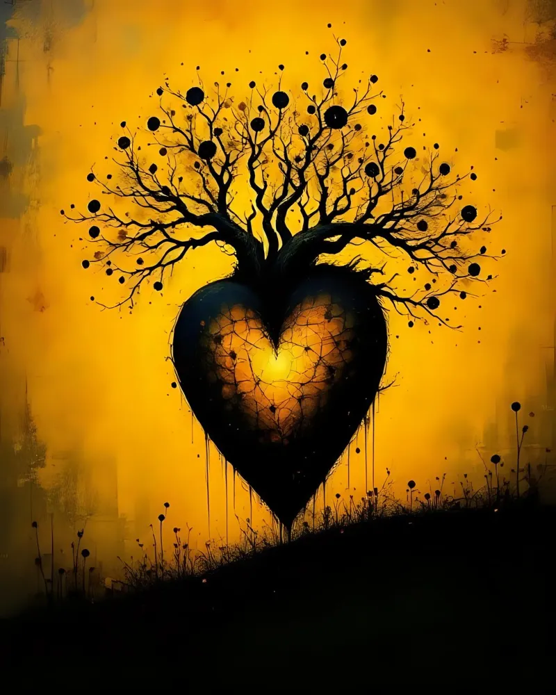 Cuore_8 pellicola backlit da schwarz-gelb by LK