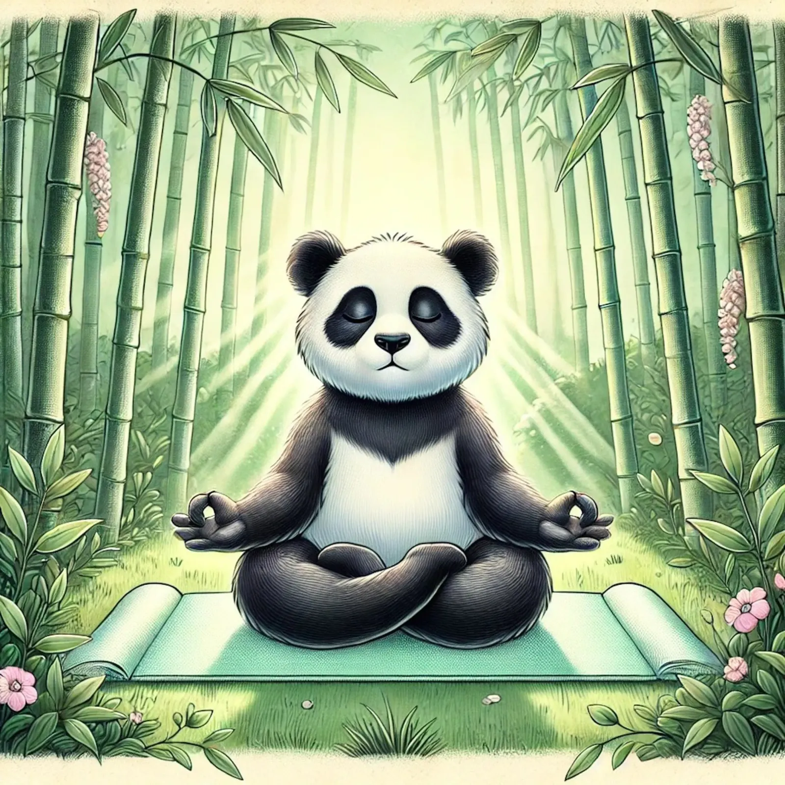 Panda Yogi Serenity pellicola backlit da FluffyToons