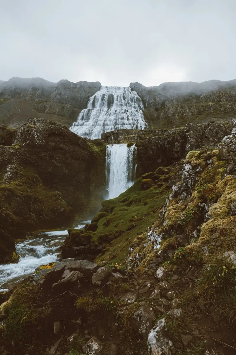 Cascata in Islanda - Fiordi occidentali Islanda Dynjandi pellicola backlit da Wunderbarwir