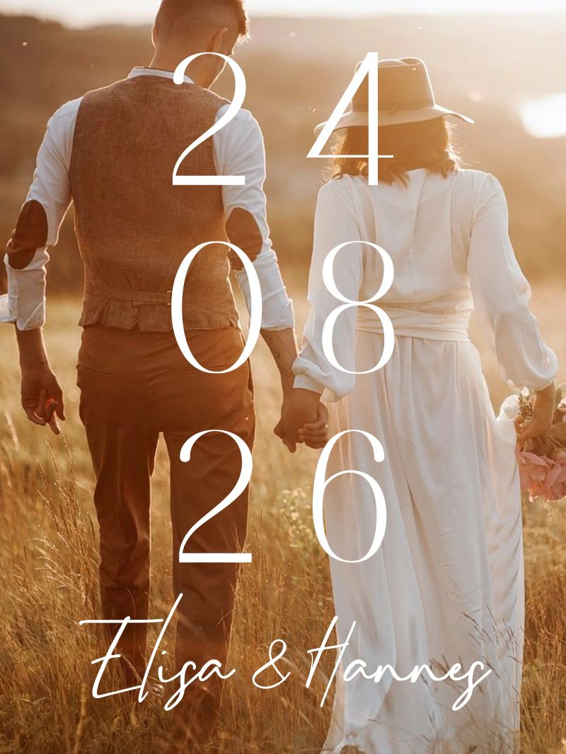Couple Date de mariage Photo Print Minimal Numbers Print hahnemühle de Wunderbarwir